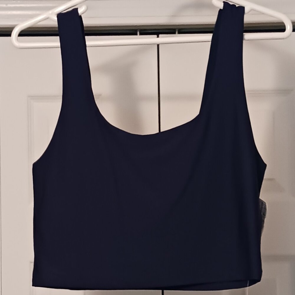 NWT Fabletics Blue Sports bra with Liner Size L